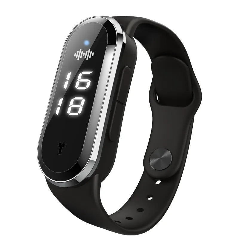 Ultrasonic mosquito repellent bracelet electronic watch black colour display background