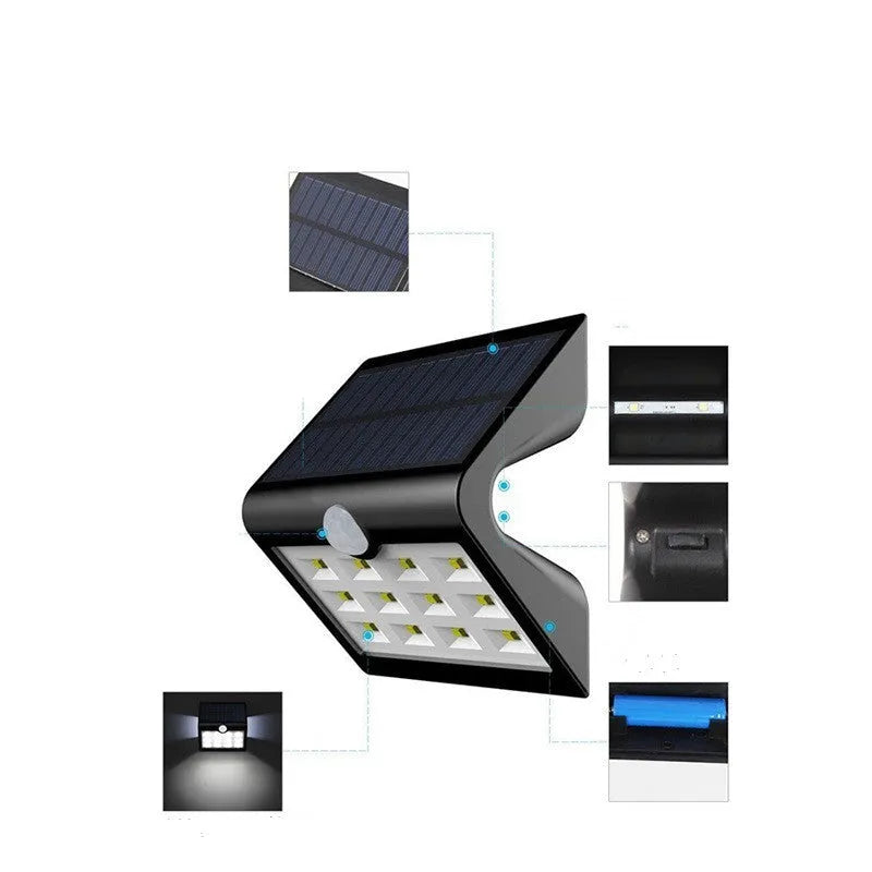 Solar powered garden wall light with compact design and weather-resistant housing