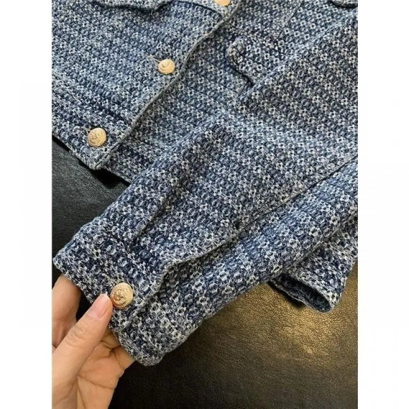 Women's long-sleeve denim jacket in picture colour, cotton main fabric, regular sleeve, sizes S to XL