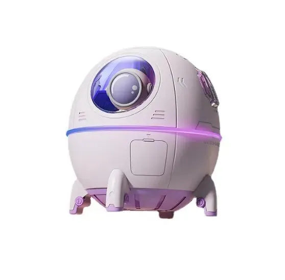 Light purple portable USB desktop humidifier with LED light and 220ml water tank