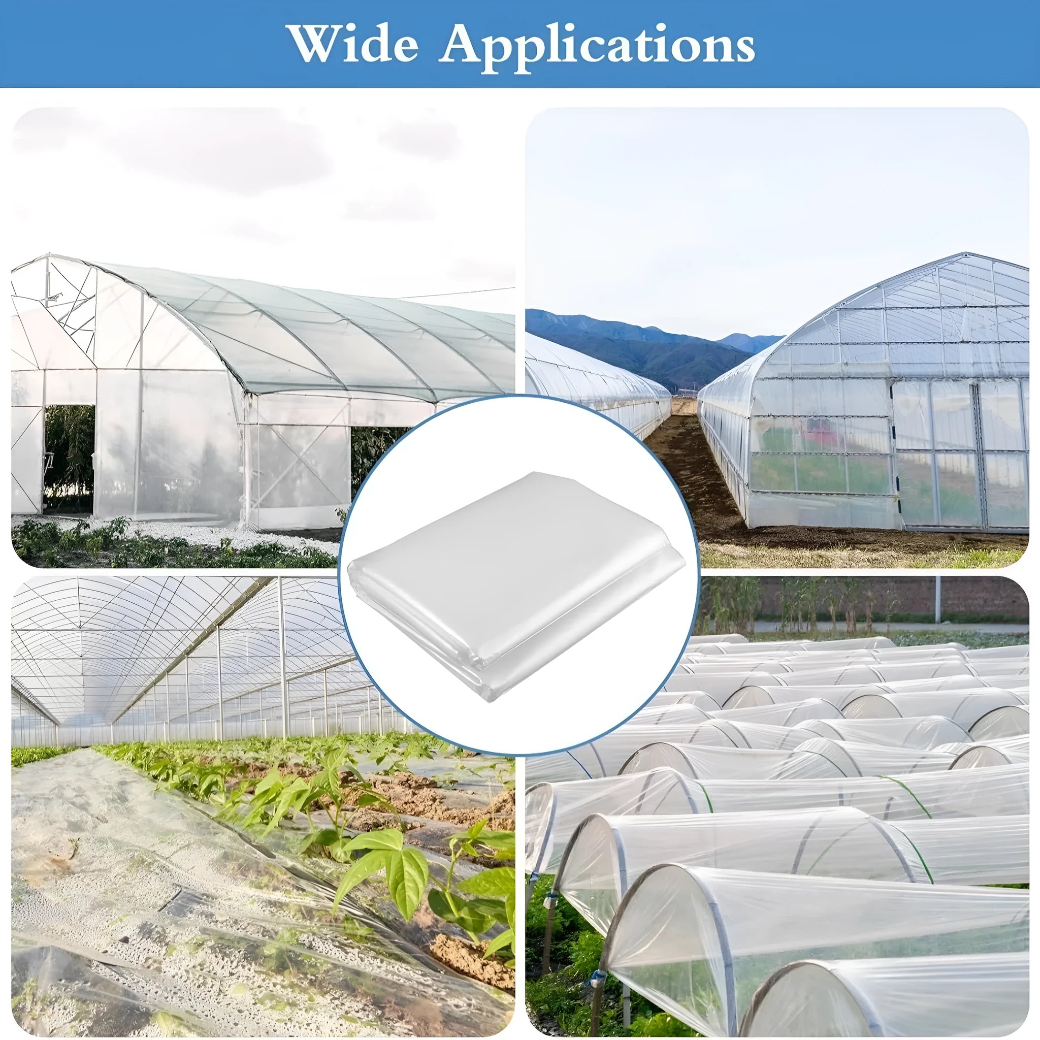 Plastic greenhouse film for vegetable shed insulation in 4x8 metre size