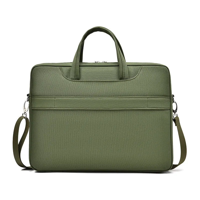Men's large capacity laptop bag in Oxford cloth, black, for 15.6 inch laptop with shoulder strap