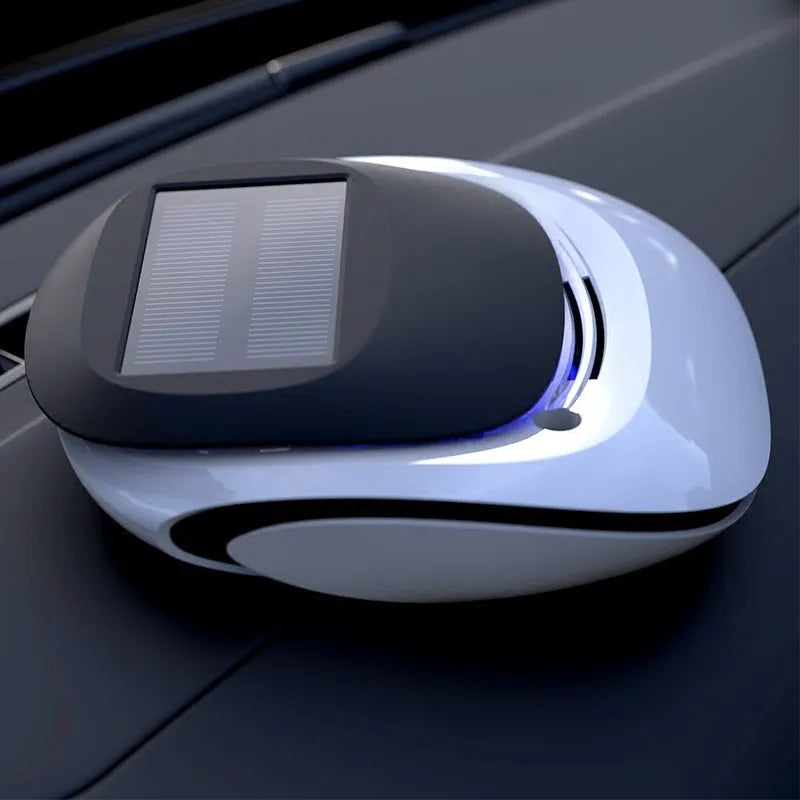 Car air purifier aroma diffuser ABS 18x15cm black automatic sliding lid negative ion active oxygen