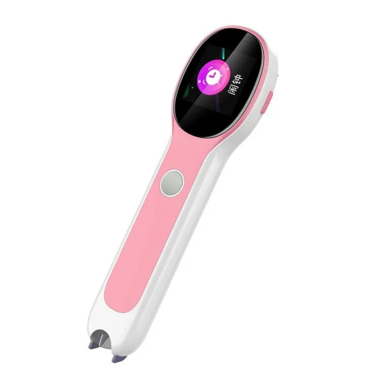 White Universal Reading Pen for English learning and Chinese translation with USB cable.
