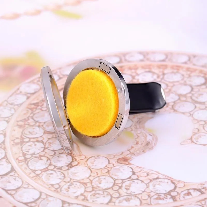 Wings Aromatherapy Car Diffuser Locket silver metal vent clip for car air freshener