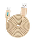 Fabric woven USB charging cable in black, 1 metre long, with Type-C and USB-A connectors.