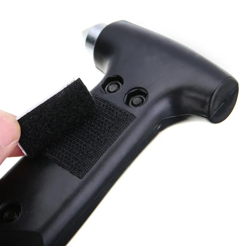 Black multifunctional two-in-one plastic automobile emergency escape hammer 13x7cm