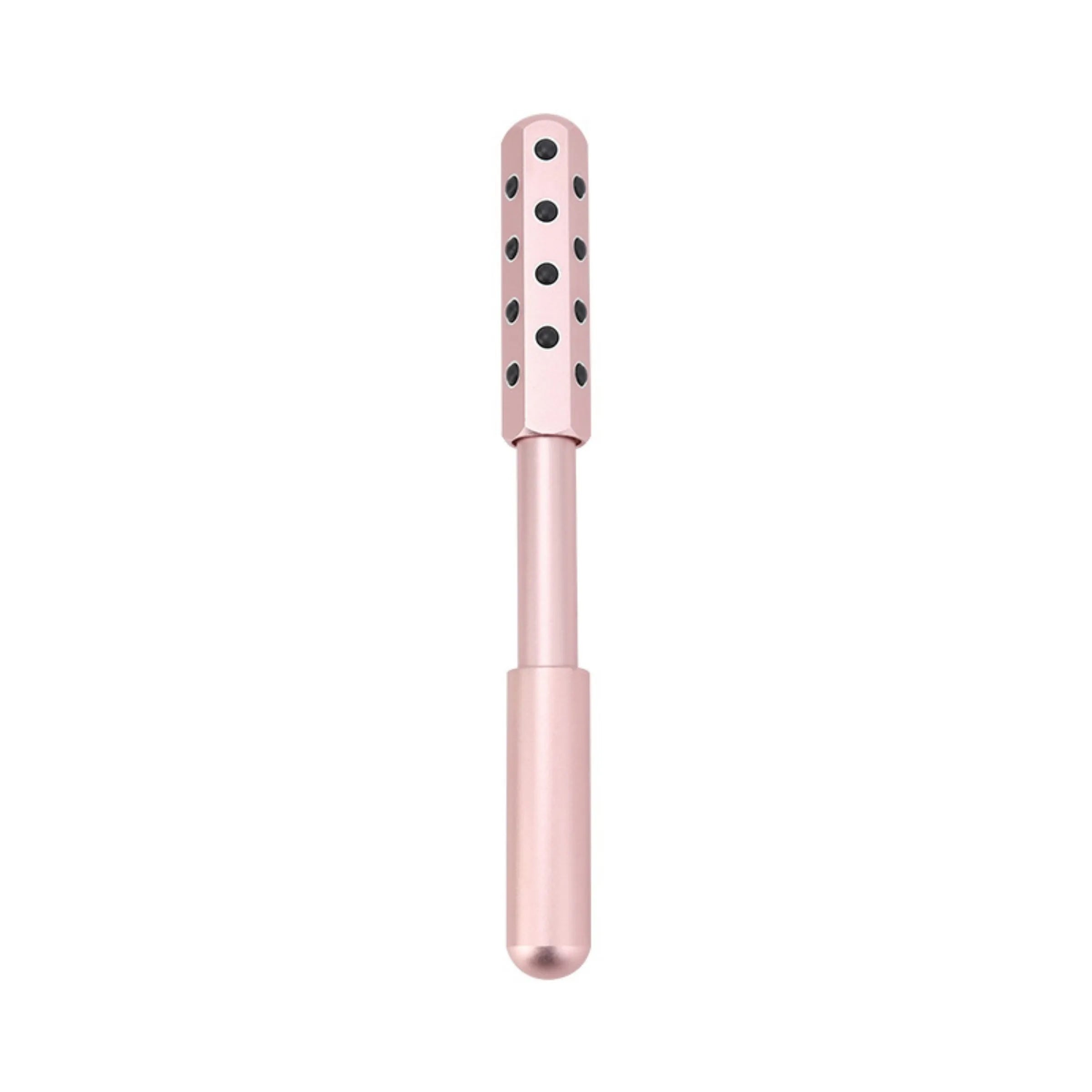 Germanium particle facial massage roller in purple colour, 193mm long handheld beauty instrument