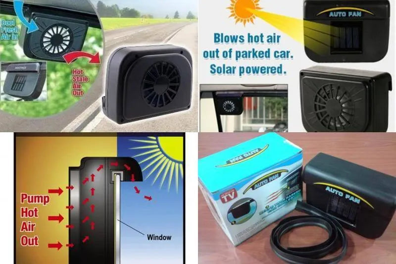 Solar car cooler ABS cool box with exhaust fan low and high power options