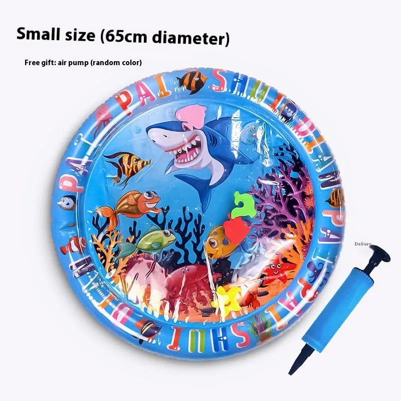 PVC inflatable pet water cooling mattress with Dolphin design in 65cm size