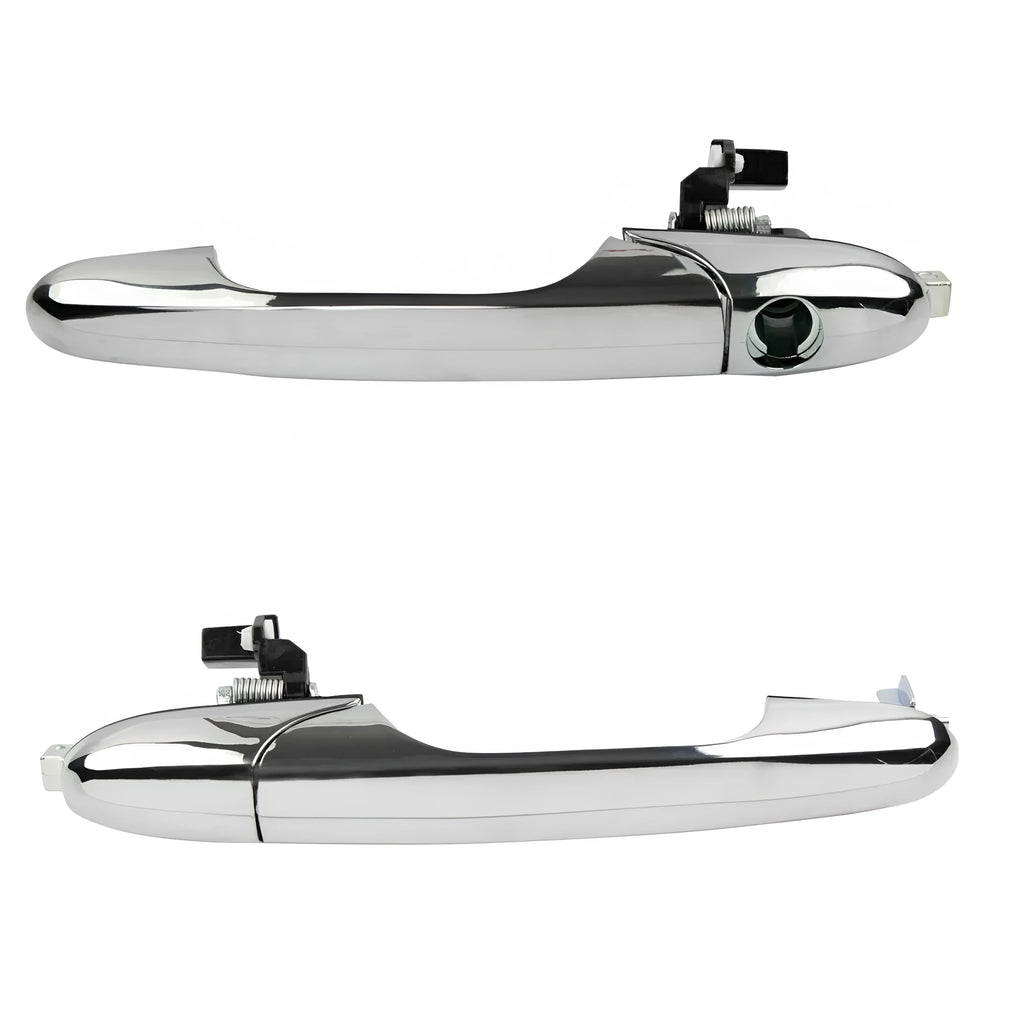 Replacement car door handle for Fiat 500, showing its size and shape.