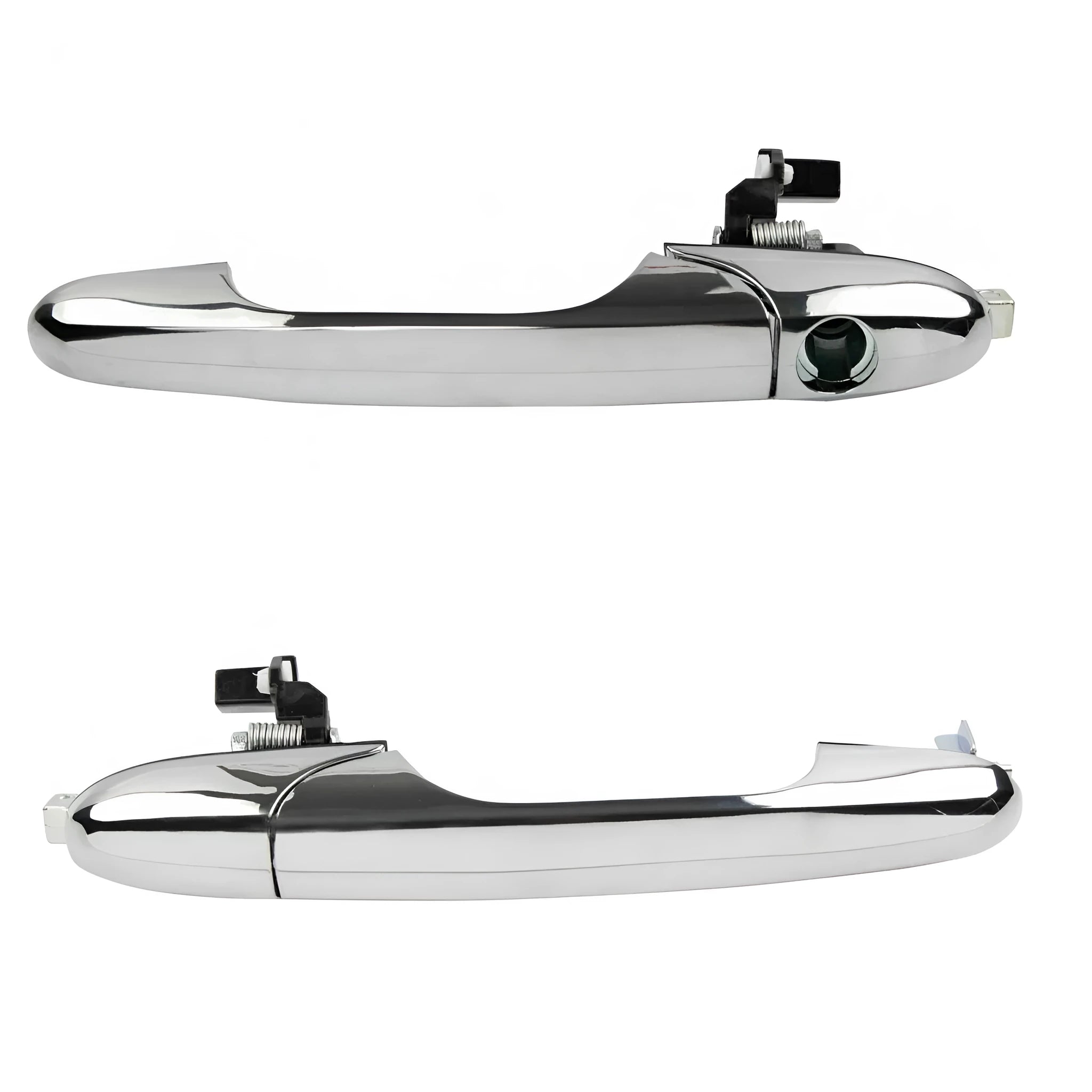 Replacement car door handle for Fiat 500, showing its size and shape.
