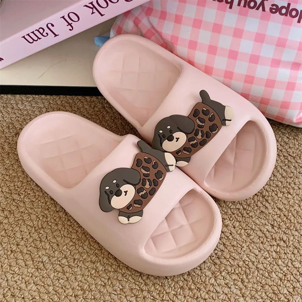 EVA flip flops with thickening sole in desert brown colour for home and outdoor leisure wear