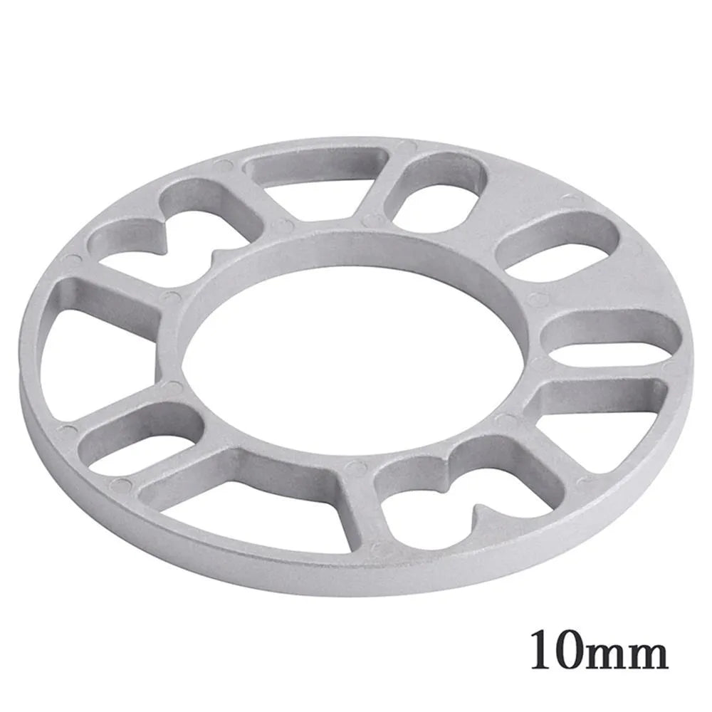 Set of ET wheel hub widening gasket spacers in 3mm, 5mm, 6mm, 8mm, and 10mm thicknesses for automobile modification.