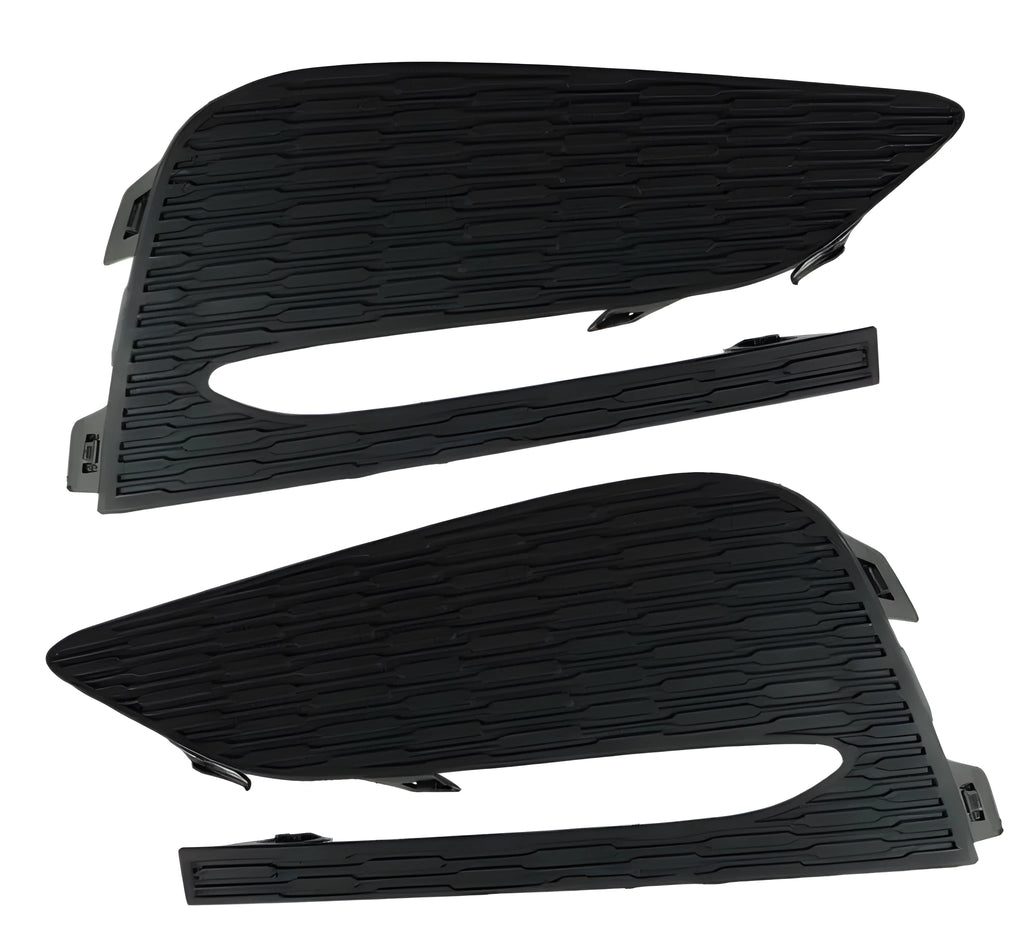 Black front fog lamp frame grille cover pair for Chevrolet Cruze 2016-2018, PC and PP trim