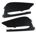 Black front fog lamp frame grille cover pair for Chevrolet Cruze 2016-2018, PC and PP trim