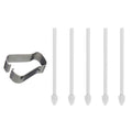 Rotating stylus tip refill pack of 5 in black, white, and grey for Samsung S6 S7 N10 N20