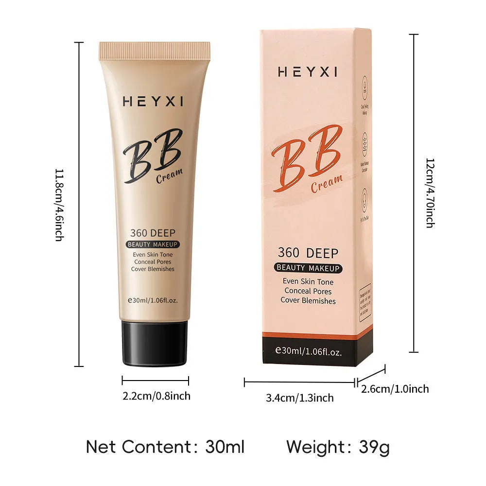 Waterproof sweat-resistant BB cream cosmetic product showing four colour options