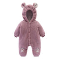 Newborn baby quilted rice velvet onesie in neutral colour with long sleeves, flat car stitching, 0-2 years size range
