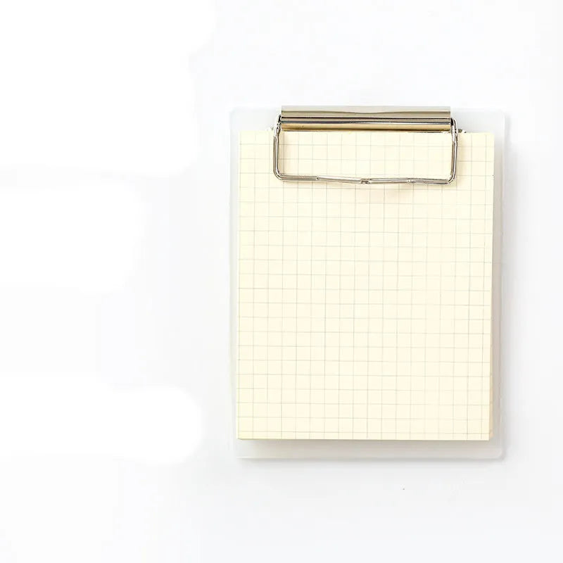 Cowhide colour board sticky notes with metal clip and tear-resistant paper sheets