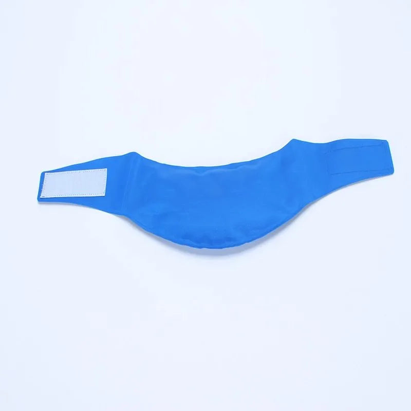 Blue gel pet cooling collar for dogs and cats, smooth non-stick surface, sizes S M L