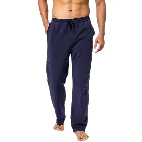 Men's loose fit casual trousers in quick-dry polyester fabric showing dark grey colour option