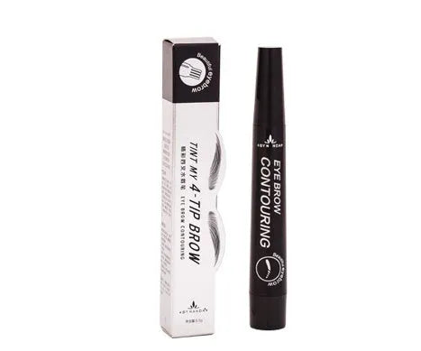 4-claw liquid eyebrow pencil in black and brown shades for waterproof long-lasting brow makeup
