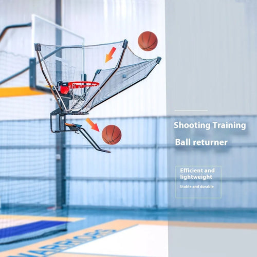 Automatic basketball training return device with cowhide leather construction for shooting practice