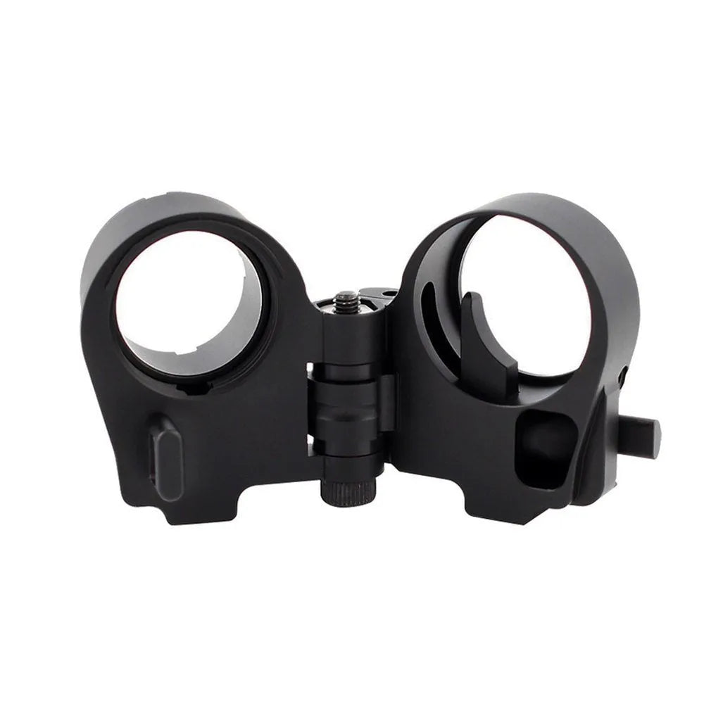 Gen 3 folding stock adapter for AR-15 and AR-10, aluminium, black, 160g, with low hinge and DLC finish