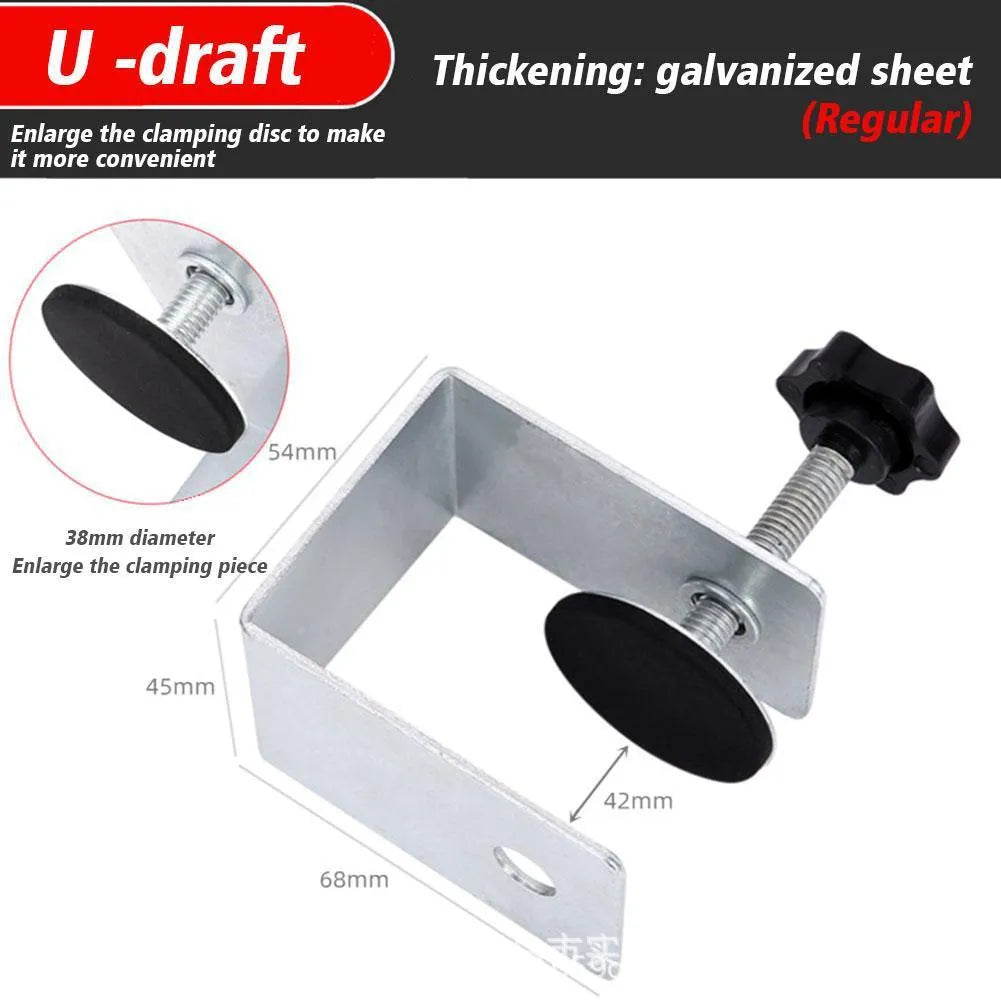 Drawer panel fixing clip with stainless steel and galvanized metal options for wood board mounting