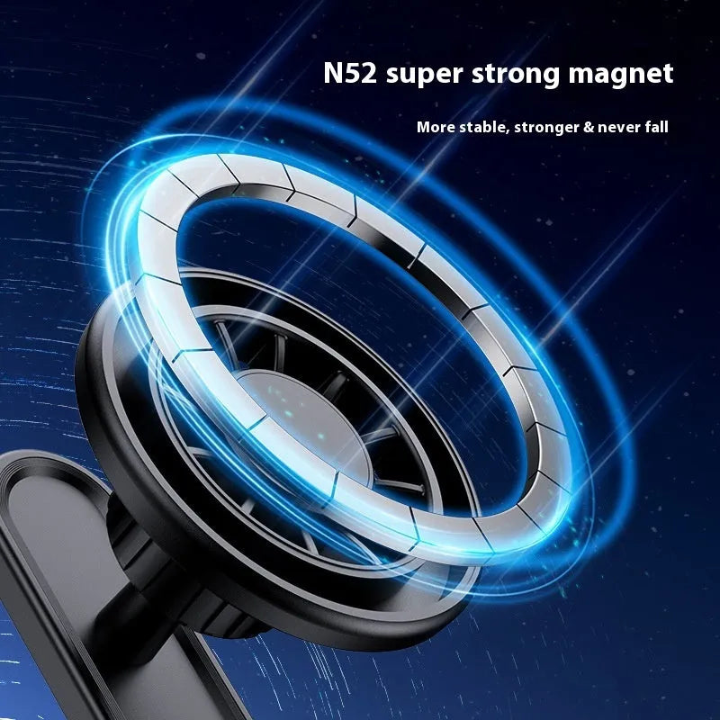 Double-sided magnetic photography bracket showing plastic construction with universal mounting design