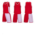 Men's basketball uniform set in blue, featuring a quick-dry top and shorts for sports training.