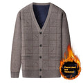 Men's dark grey batwing sleeve cardigan sweater for plus size autumn and winter wear