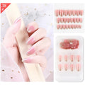 Plastic wearable nail patch in colour F741-33, size 11.8cm by 7.0cm, for home nail art