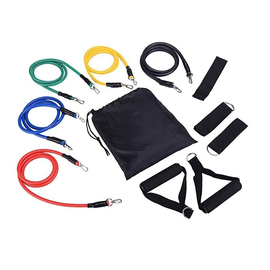 Multi-functional door sports 11-piece set with ABS combination pulling rope and hook