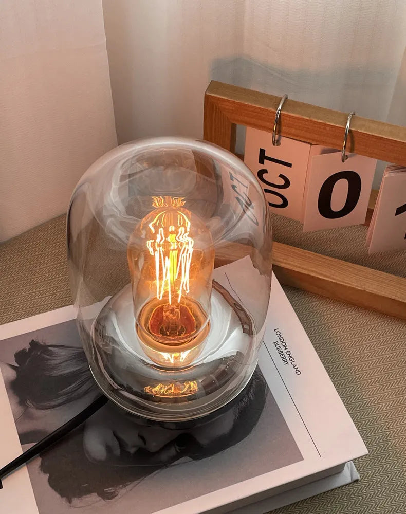 Geometric essential oil diffuser lamp measuring 20cm with simple modern design for bedroom use