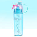 Portable green outdoor mist spray cup with handle, scale, and leakproof pad.