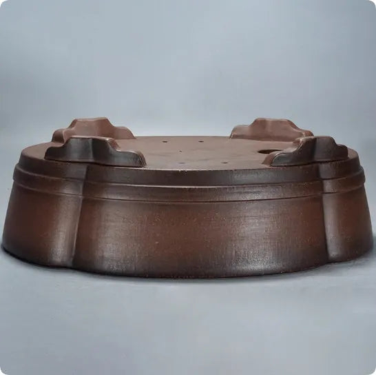 A classical simple purple clay flower pot for plants, shown with approximate dimensions 50cm by 39cm.