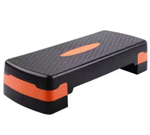 Grey Fit brand aerobic step platform on a floor for fitness exercises.