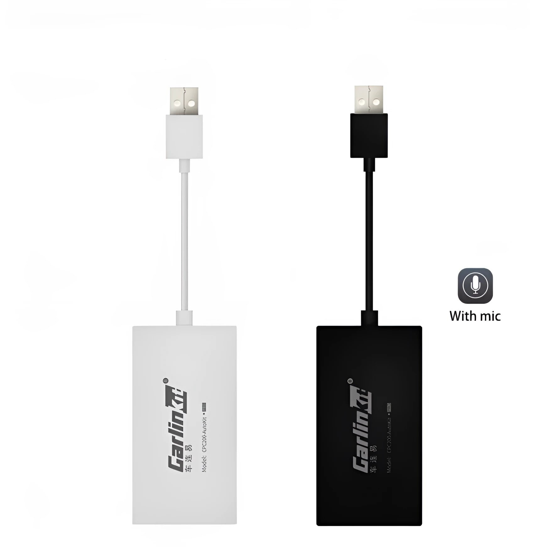 Black Wireless CarPlay USB dongle for connecting iPhone to Android car navigation systems