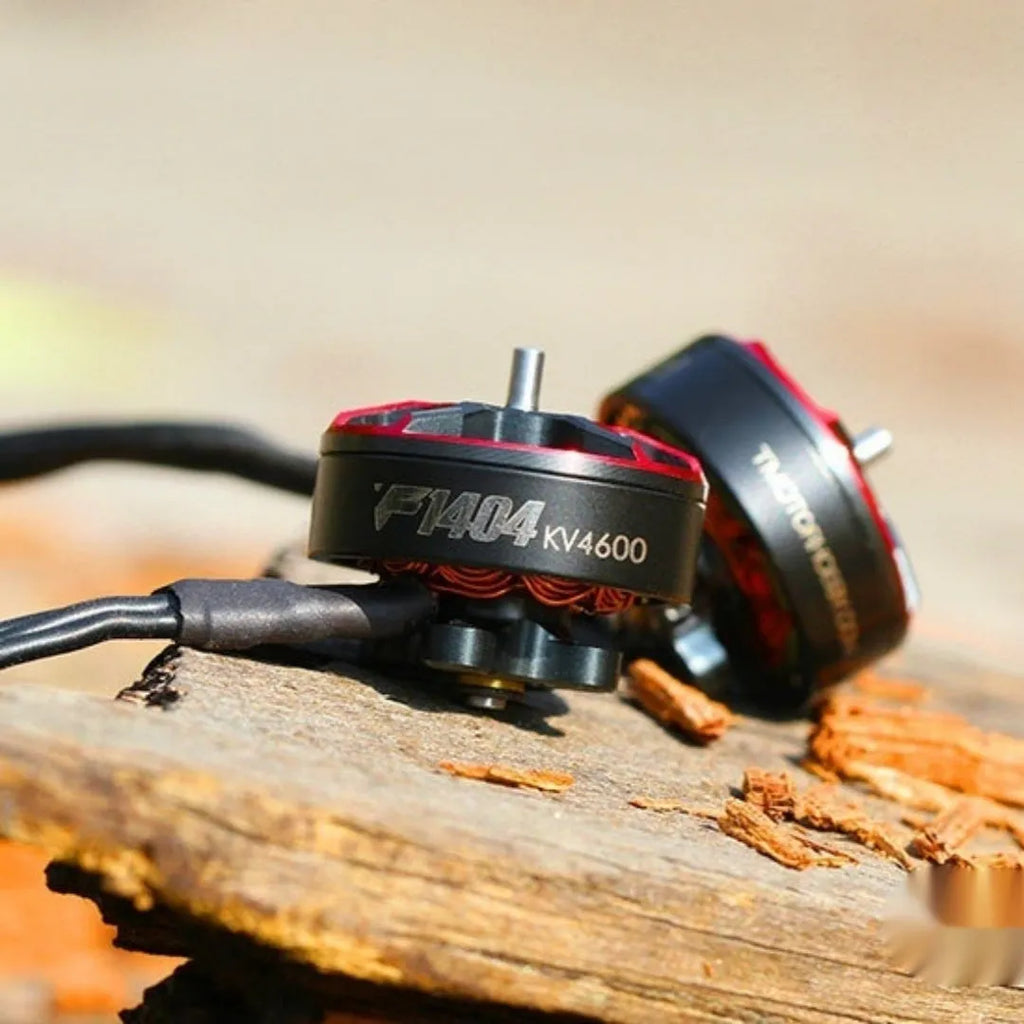 F1404 brushless motor in metal for FPV toothpick and crossing machines, available in KV2900, KV3800 and KV4600