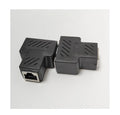 RJ45 three-way tee network cable splitter adapter in assorted colours