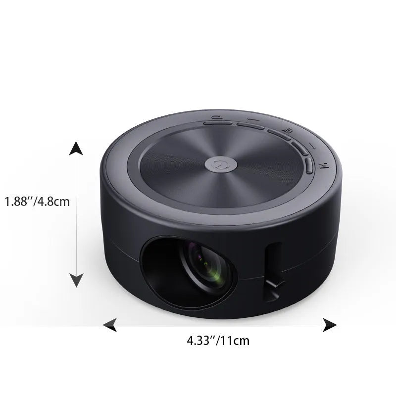 YT200 portable LED projector in black white yellow white blue white colour options with remote control