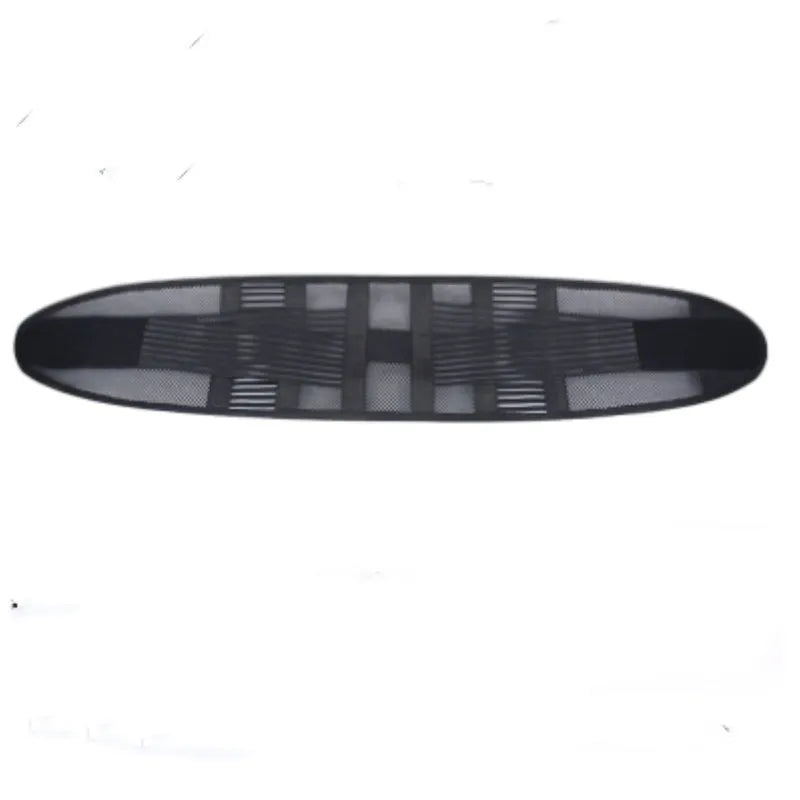Black breathable sports waist support belt with internal steel plate shown on a plain background.