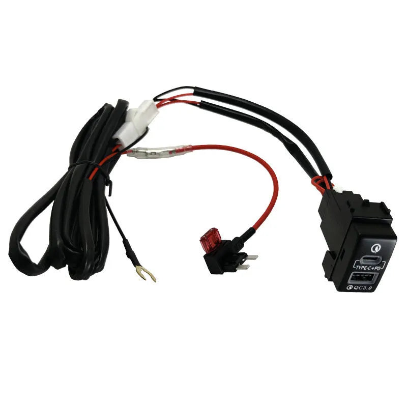 Portable PD fast car charger with QC3.0 snap-on design and Double Fast Charge model for wired in-car charging