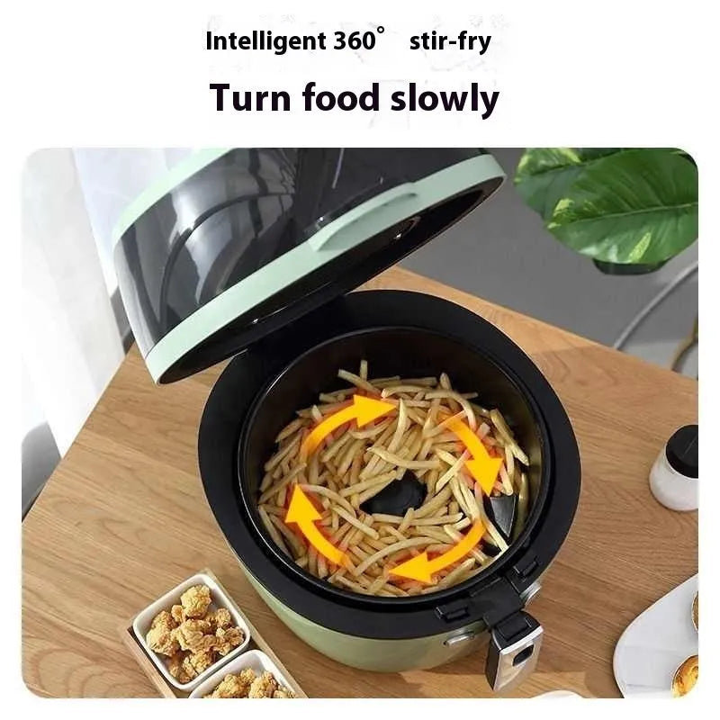 8-litre mechanical button air fryer oven with glass viewing door and nano-ceramic coated cooking pot