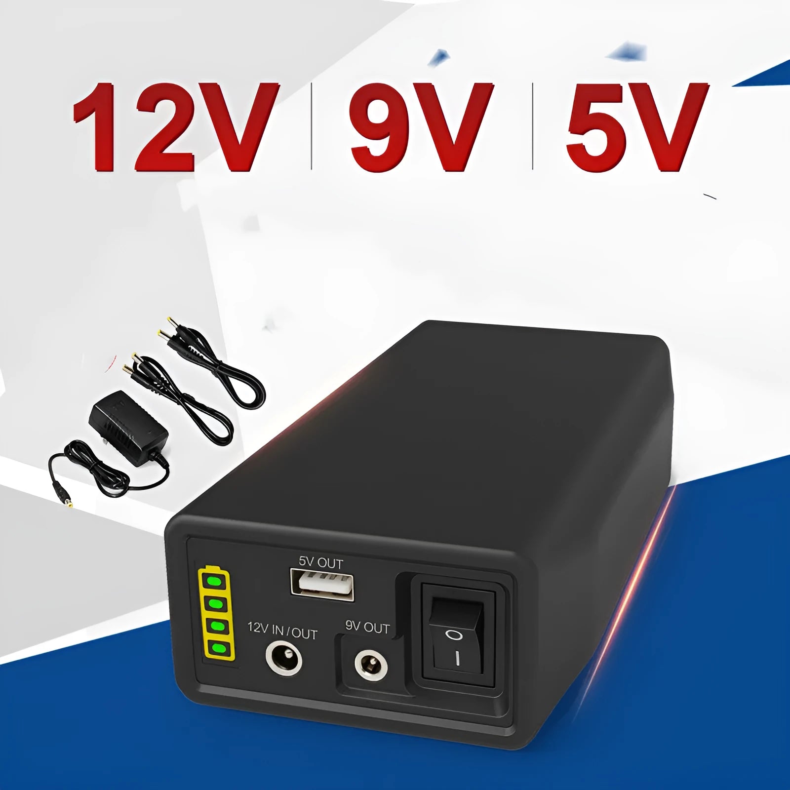 LF4100 12V Lithium Iron Phosphate battery unit with charger and connection cables
