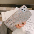 Acrylic rhinestone phone case back cover for iPhone in gradient pink solid colour finish