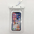 Outdoor mobile phone waterproof bag in blue PVC for swimming diving with touch screen window
