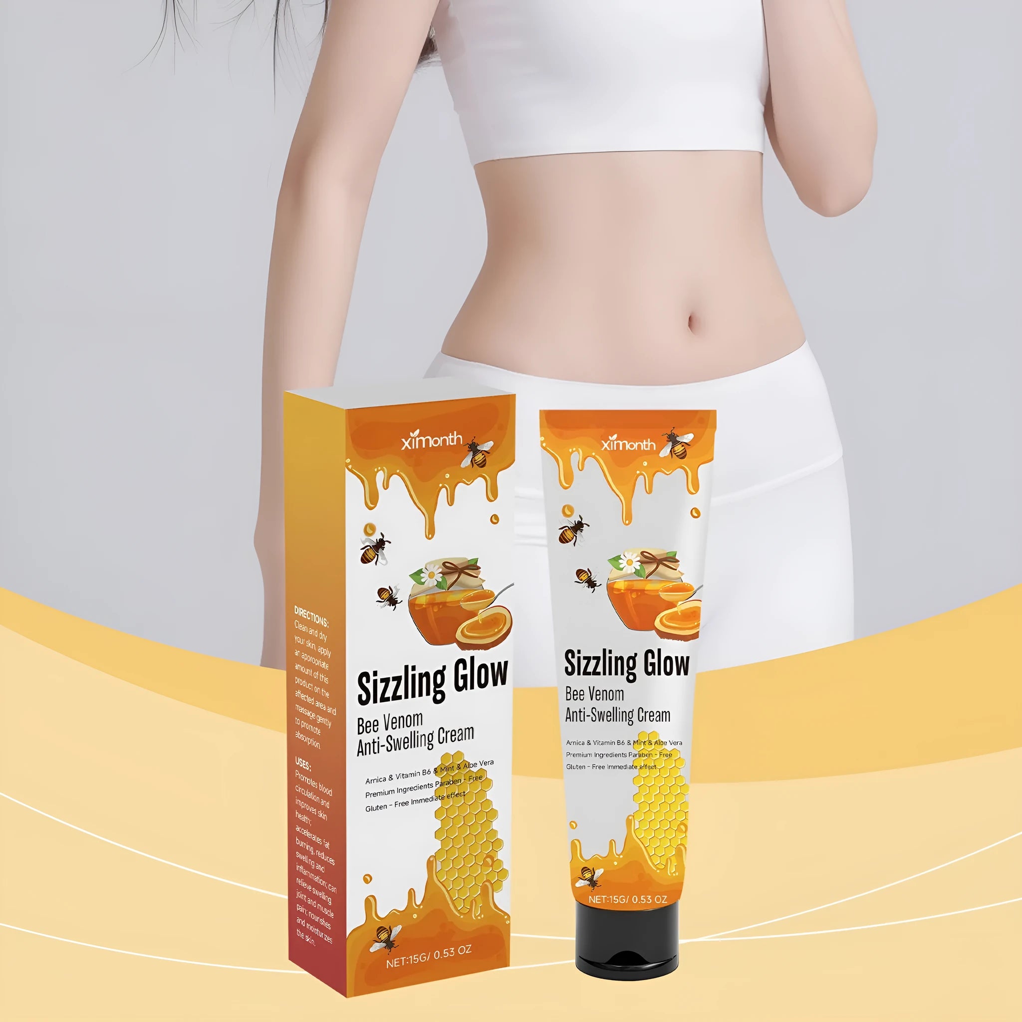 15g skin rejuvenation cream container with bee venom and vitamin B6